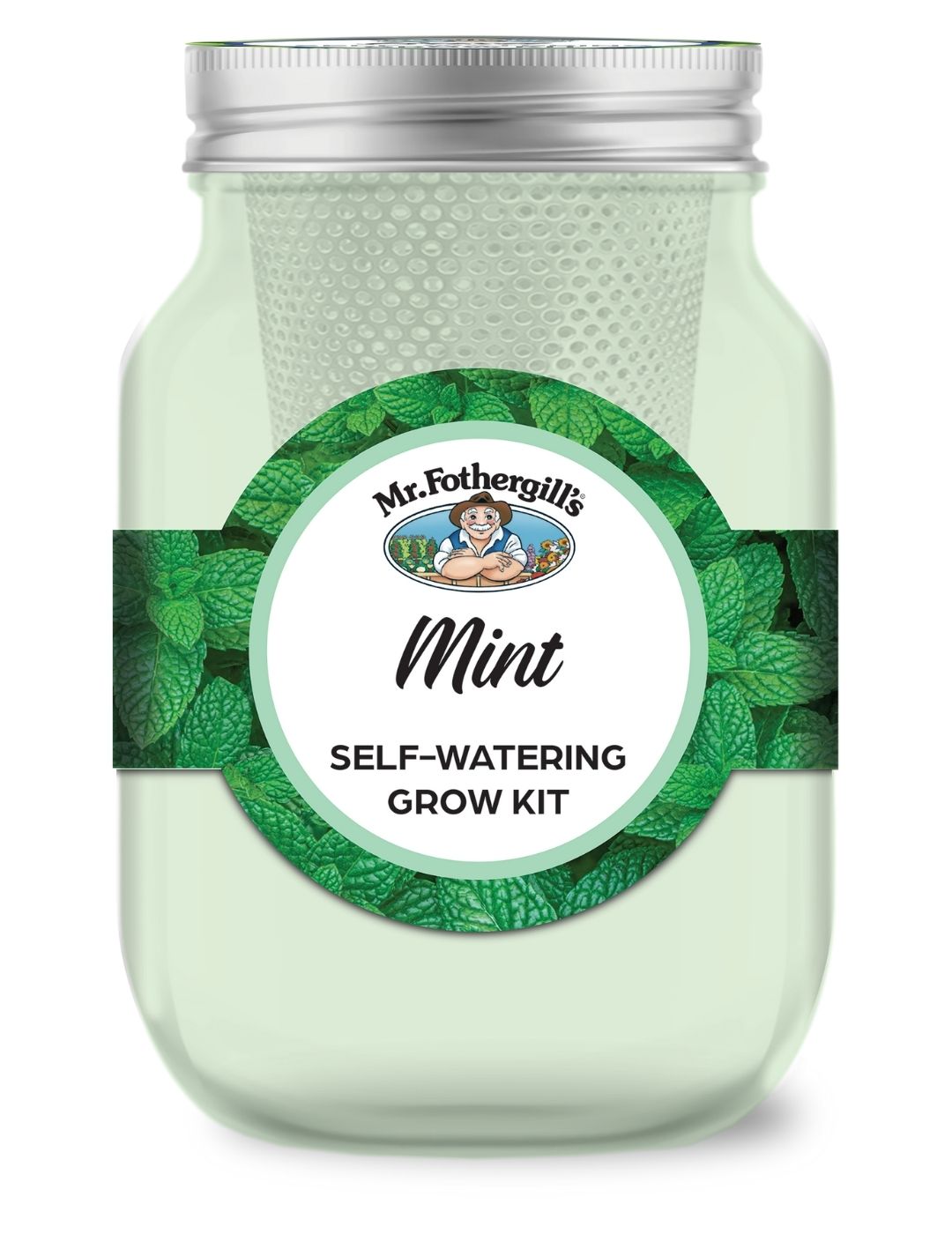 Self Watering Mason Jar Grow Kit - Mint Spearmint