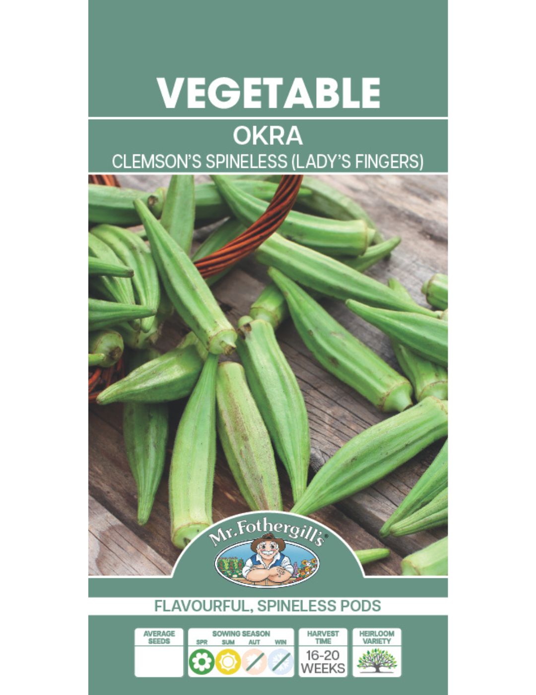 Okra Clemson's Spineless (Lady's Fingers)