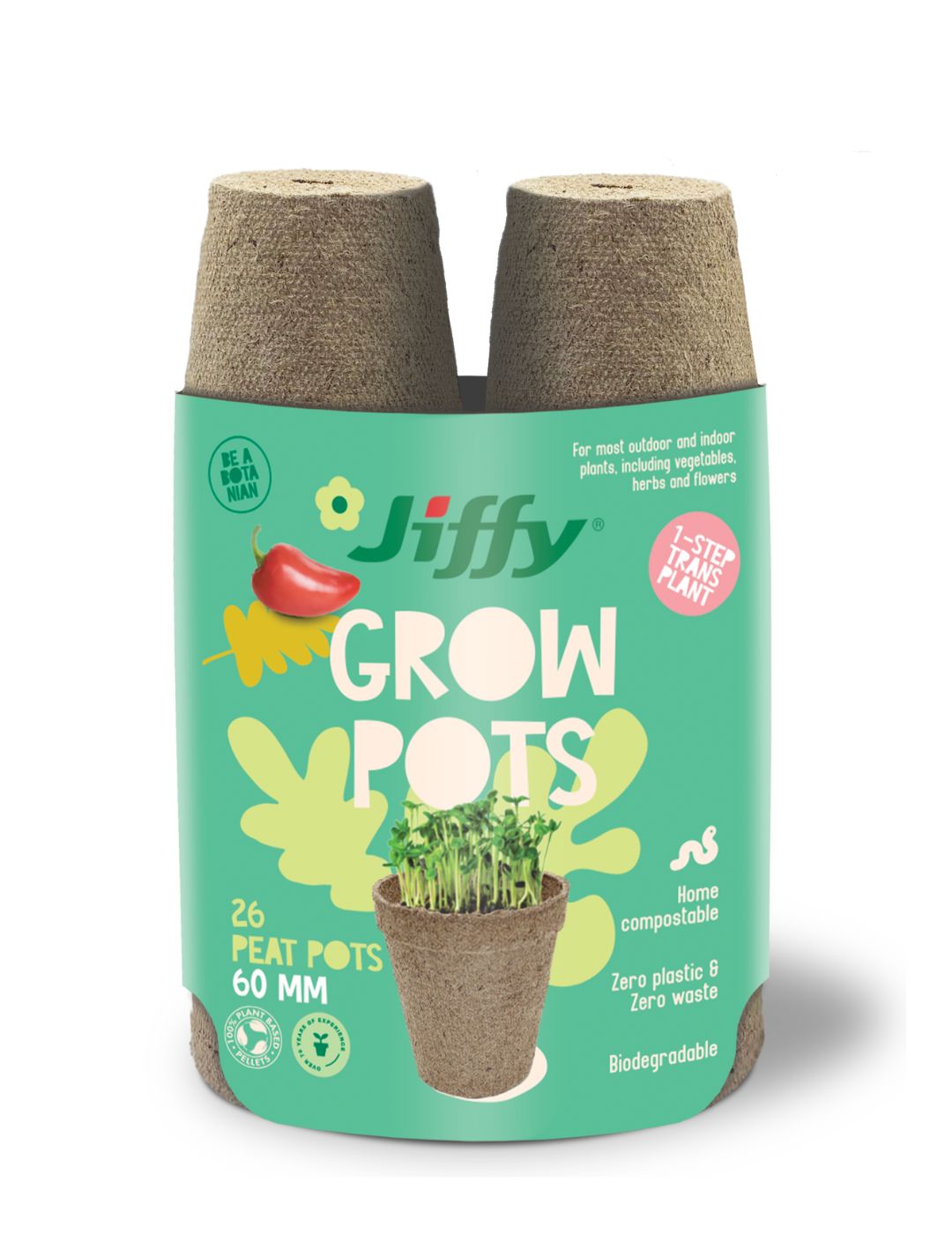 Jiffy 6cm Peat Pots (26 pots)